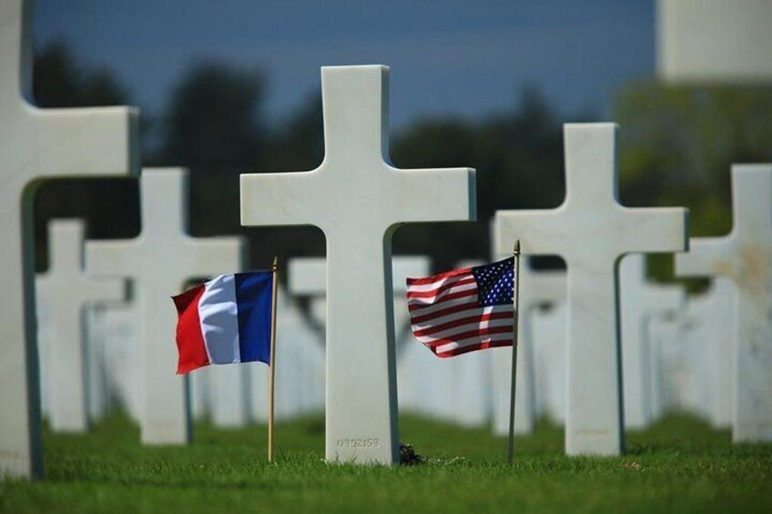 Normandy American cemetery at Omaha beach