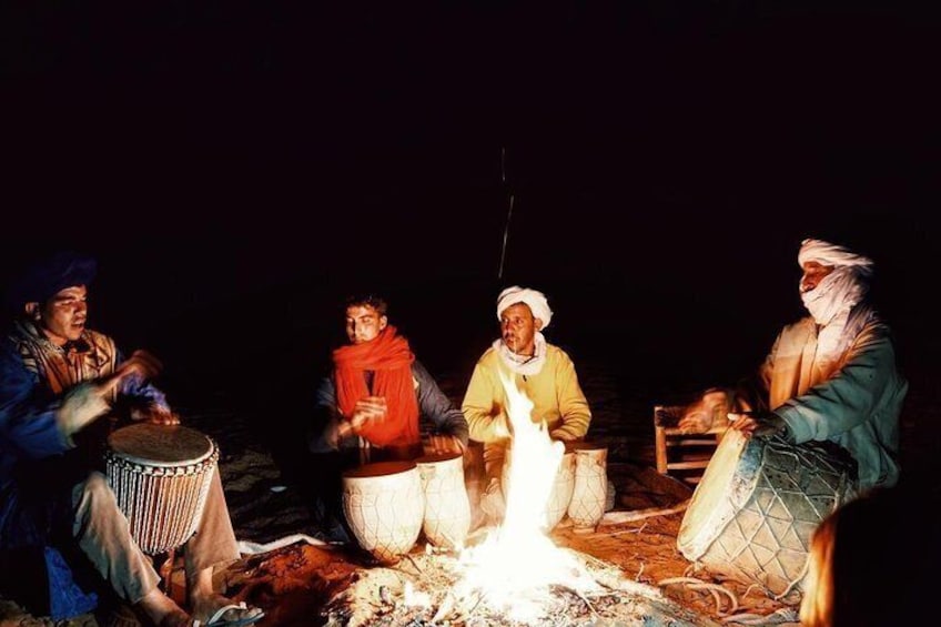 Drums music at the camp