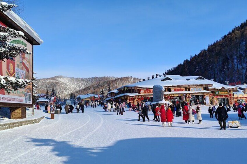 china snow town village