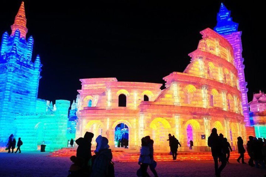 Harbin ice and snow world rome colosseume 2019