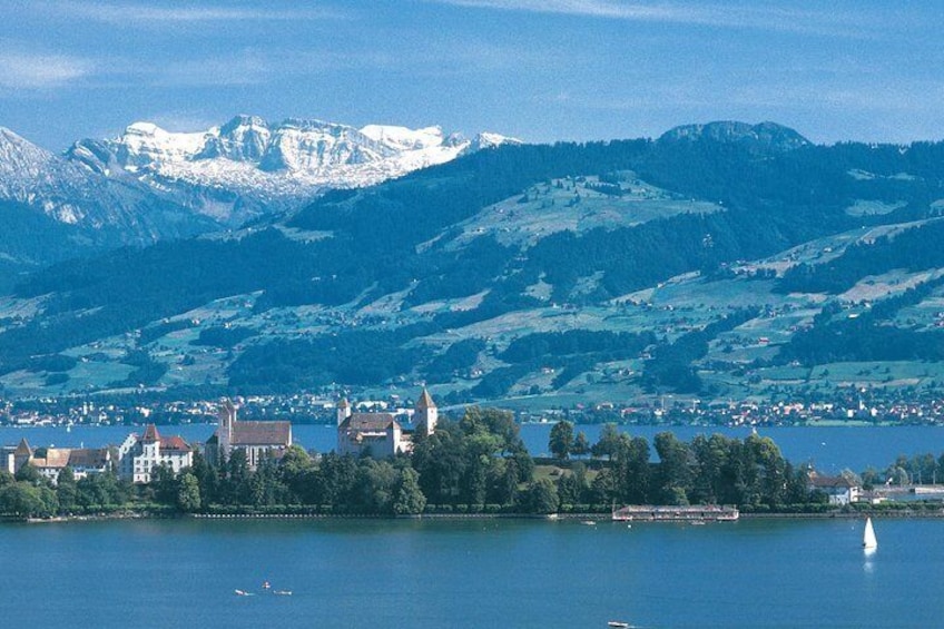 Rapperswil on a peninsula on Lake of Zurich