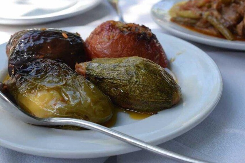 Traditional 'gemista' (stuffed oven-cooked vegetables)