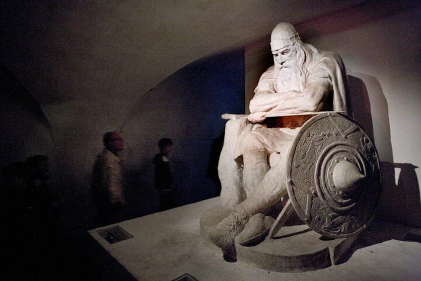 The Viking warrior Holger the Dane protects Denmark from Kronborg Castle