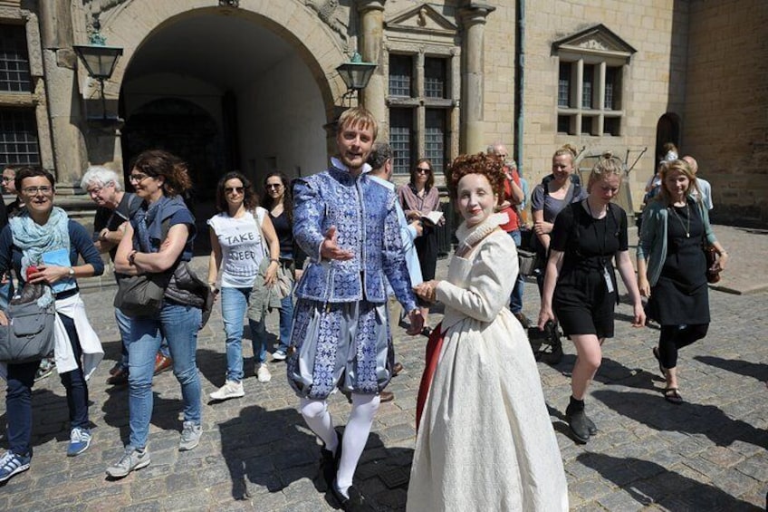 Hamlet play being acted out at Kronborg Castle in the summer