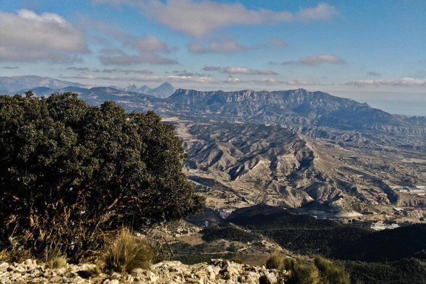 View from the summit of the "Penya Migjorn" close to Jijona.