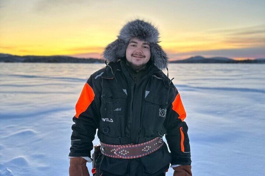 One of our guide Mico is young but experinced guide. His family has been fishing in Lake Inari for generations