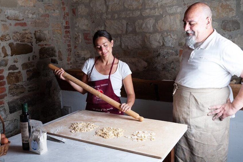 Tuscan Castle and Cellars Small Group Tour with Pasta Making Class +Wine Tasting