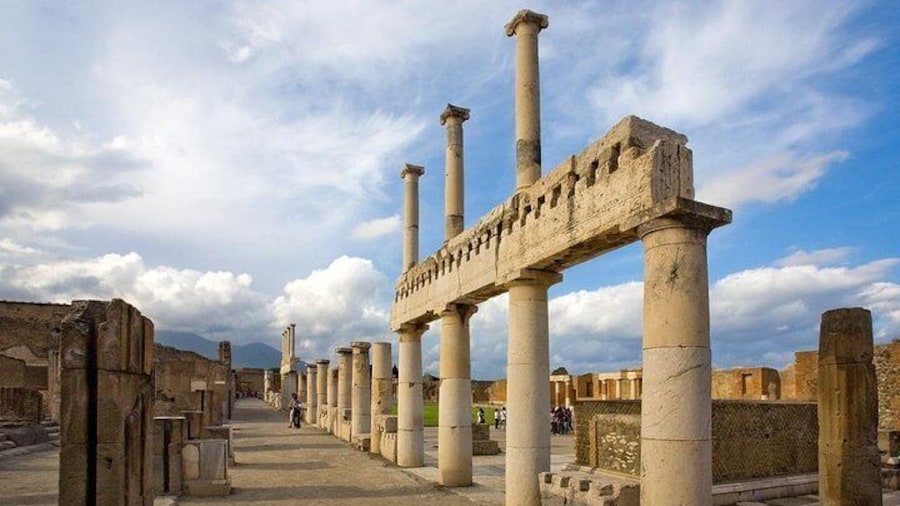 Remains of The Forum at Pompeii, Italy