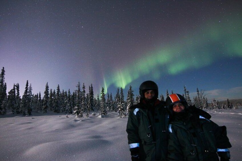 Snowmobile Aurora Expedition with dinner