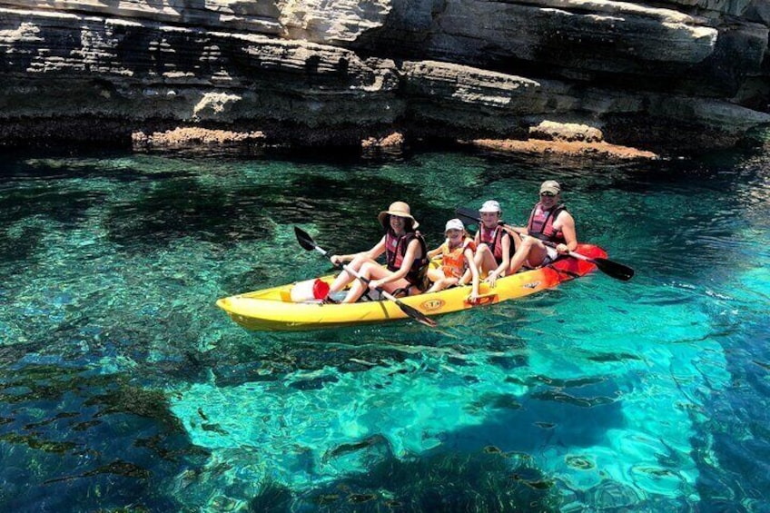 Familia en kayak Cabo de Gata