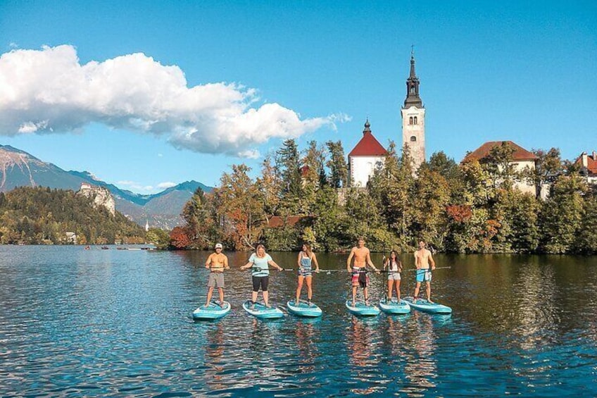 SUP tour on Lake Bled with its beautiful island