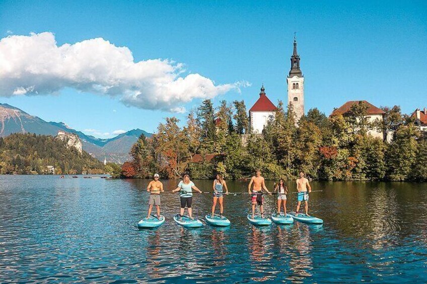 SUP tour on Lake Bled with its beautiful island