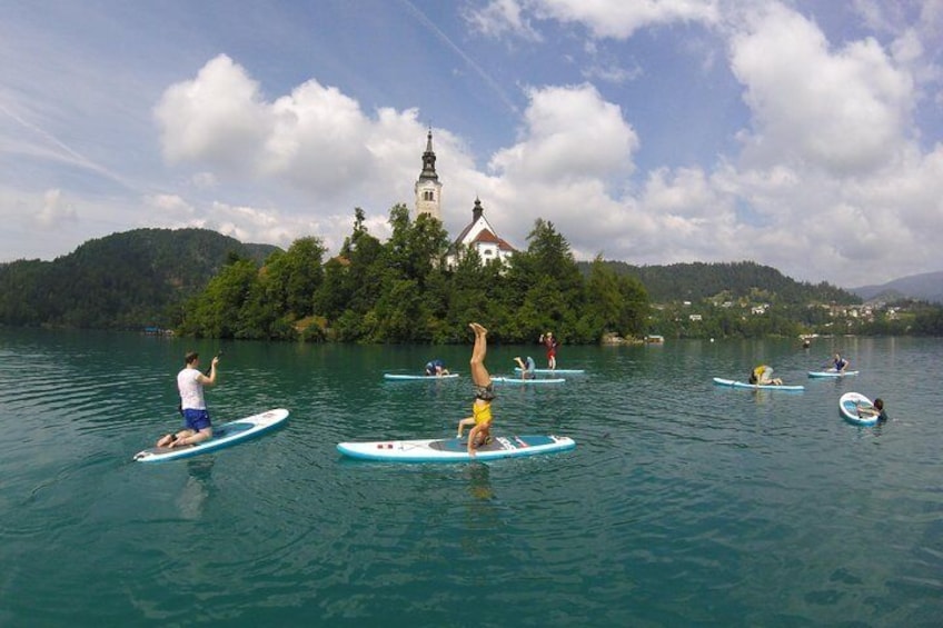 SUP and FUN games on lake Bled