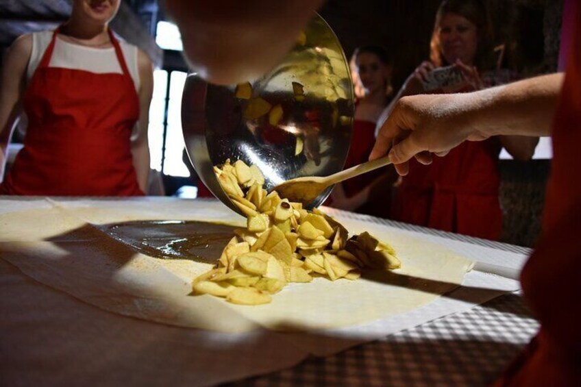 Dinner Cooking Class - Prezels, Dumplings, Apple Strudel & Music