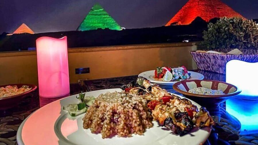 Sound and light show with Dinner with Pyramids view Roof Top Restaurant