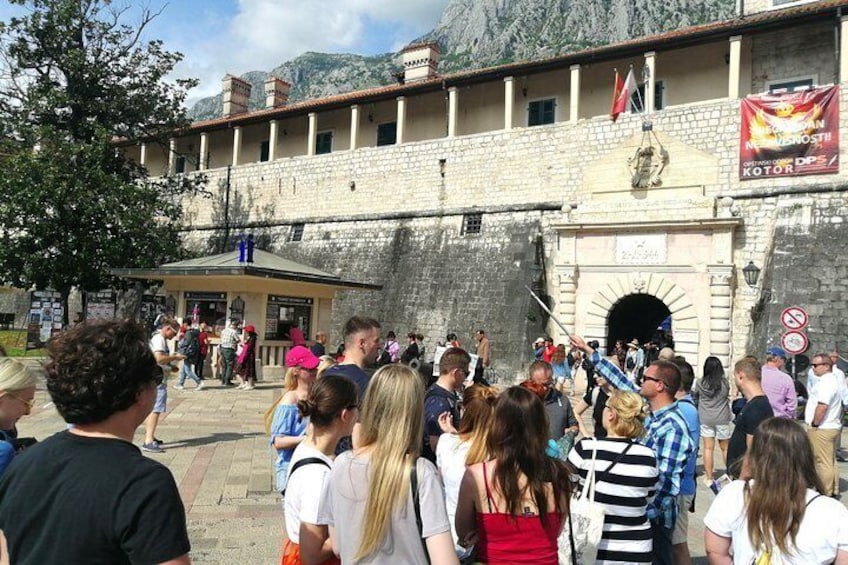 Our groups in gathering in front of main city gate