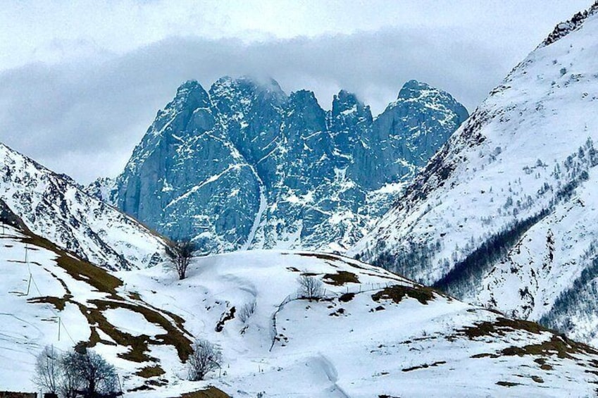 Chaukhi Mountains, view from village Juta