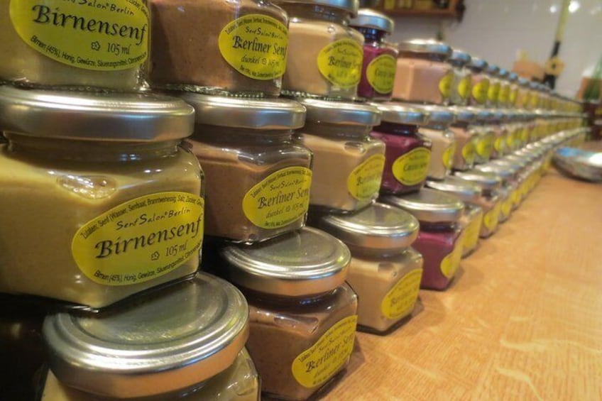 More than 40 types of handmade mustard from Kreuzberg