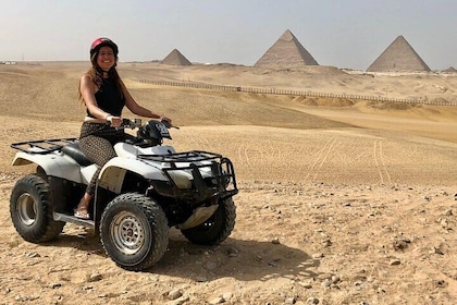 Private Safari Quad Bike & Camel Ride around Giza pyramids Sahara with lunc...