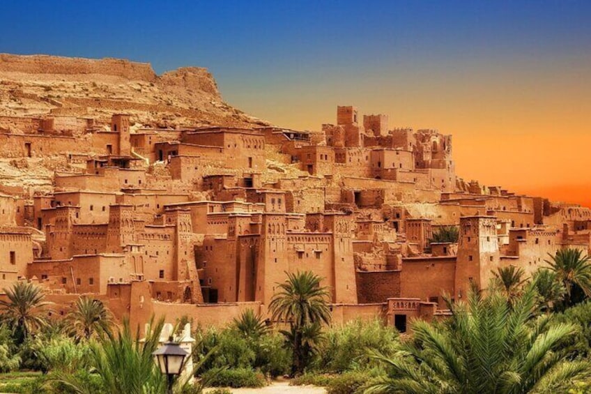 Travel across the High Atlas mountain range by minivan following the ancient caravan routes and pass a series of lush oases, spectacular kasbahs, and imperial fortified villages. 