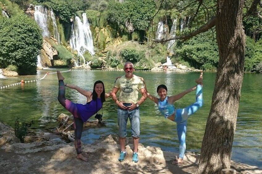 Enjoying waterfalls Kravice