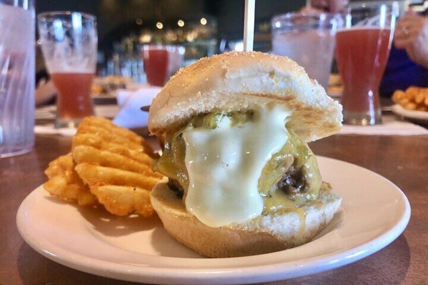 Best green chile cheese burgers around! 
