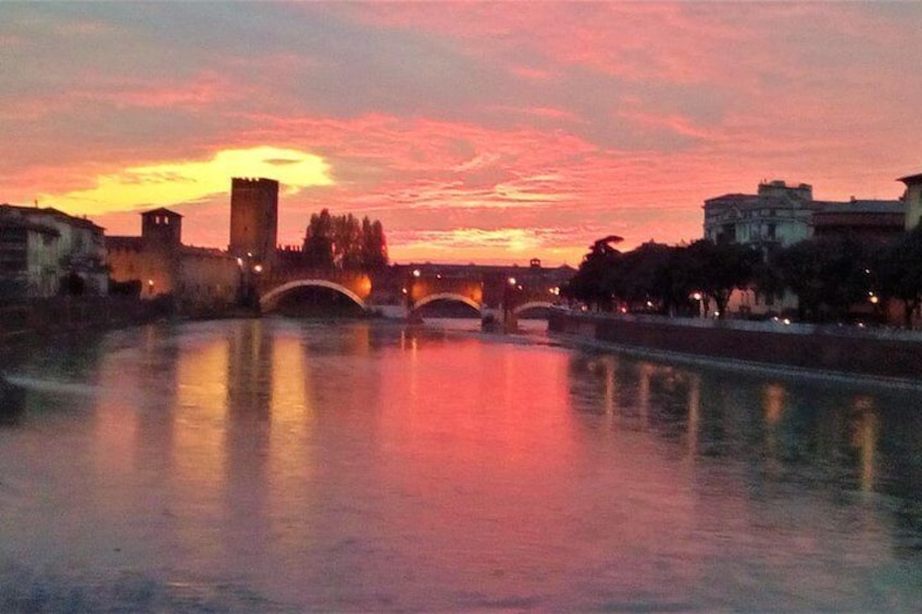 Castelvecchio at Sunset