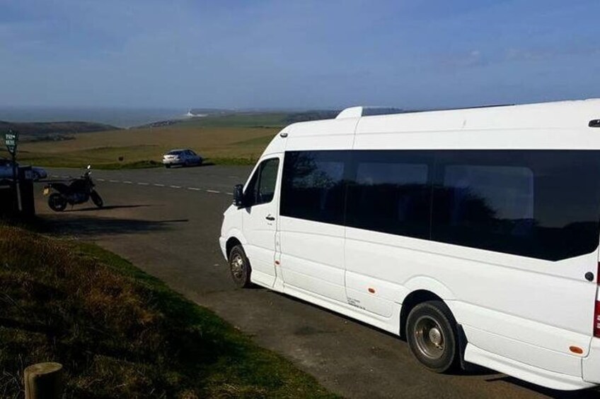 Our Minibus at Beachy Head