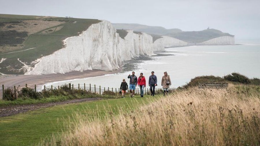 Another view of The Seven Sisters, with our guide, Lawrence.
