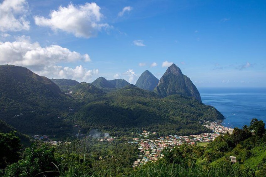 View of Twin Pitons