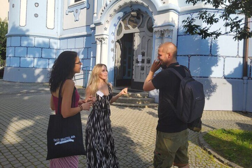 Guided tour with local guide at Blue church