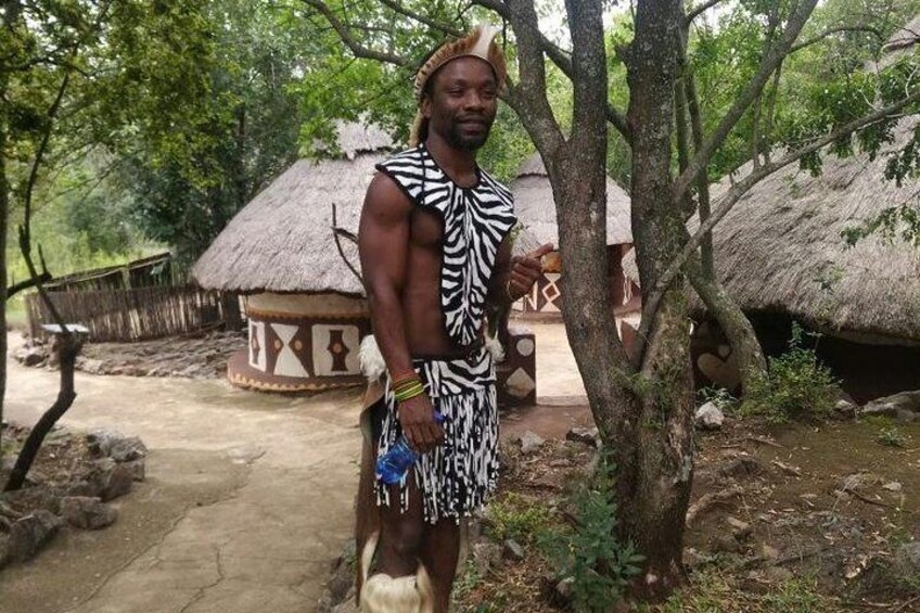 Zulu guide who interacts with the tour 