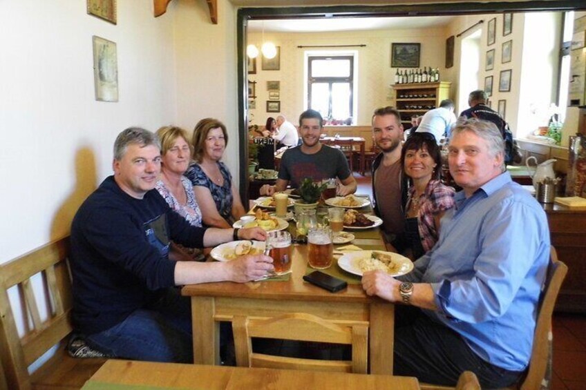 Having lunch in a domestic Czech restaurant