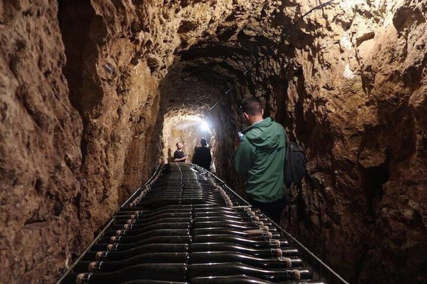 Traditional rock-hewn cellar tour in Vouvray, Loire Valley