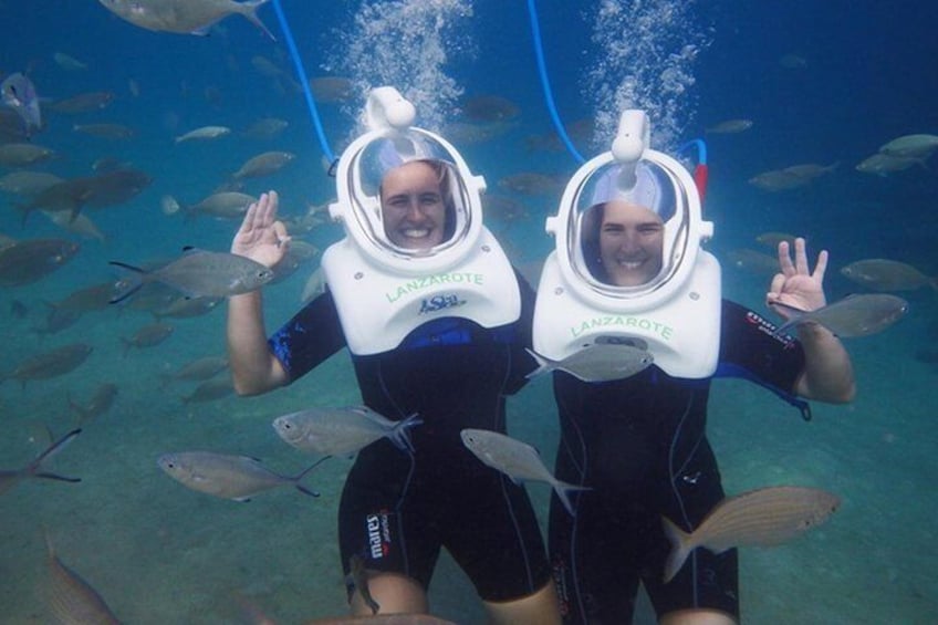 Sea Trek Diving with Helmet in Lanzarote