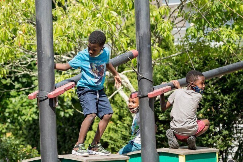 Family fun on the boat playscape!