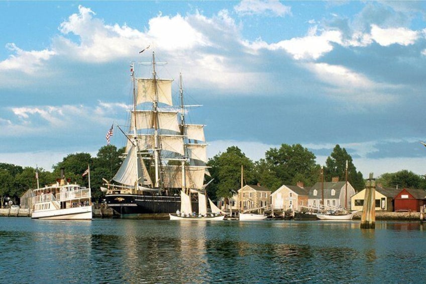Mystic Seaport's historic waterfront