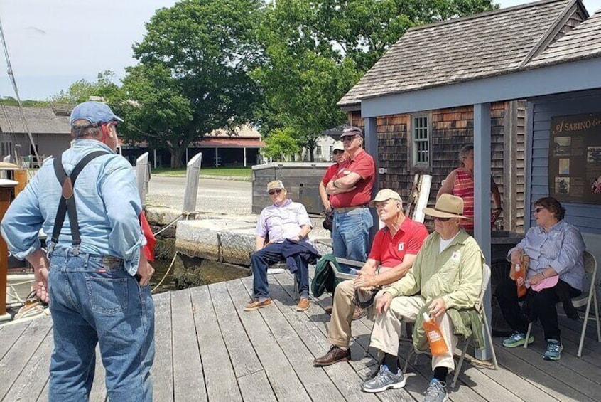 Informative staff share stories and adventures with guests.(photo pre-pandemic)
