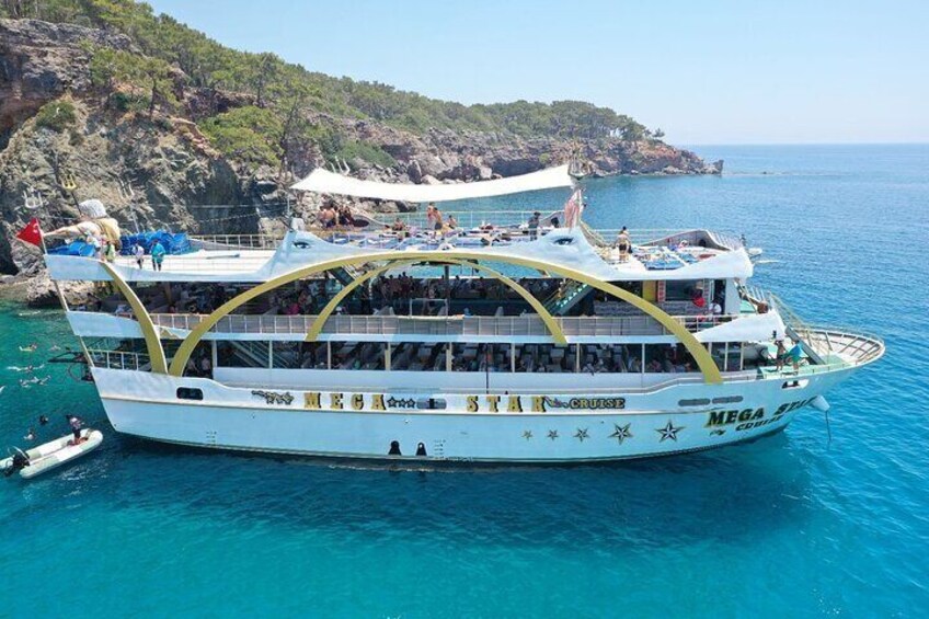 Kemer Boat Trip From Antalya With Swimmimg & Snorkeling