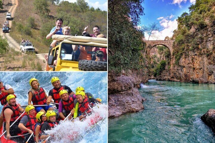 River Rafting and Jeep Safari Combo Tour From Alanya -Side -Antalya