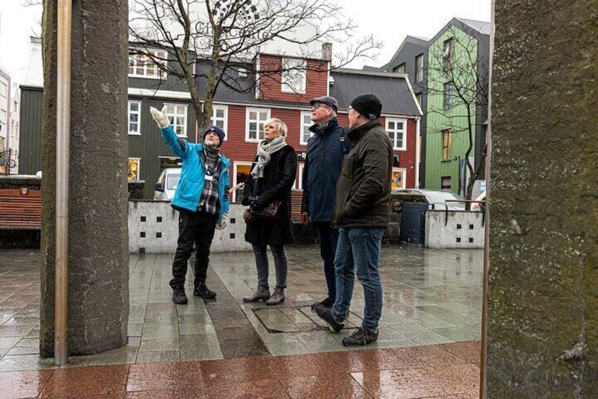 Our meeting point, Ingolfur Square is a popular spot for locals and tourists alike. 