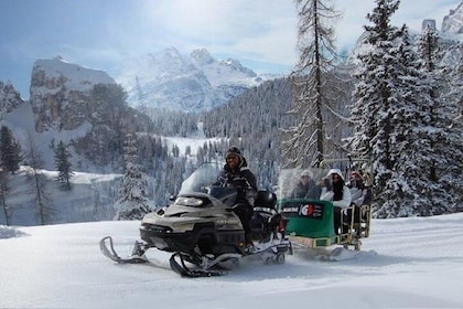 From Bolzano - Snowmobile + Sledding and The Great Dolomites Road Private T...