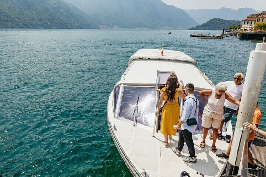 Lake Como, Bellagio with Private Boat Cruise Included