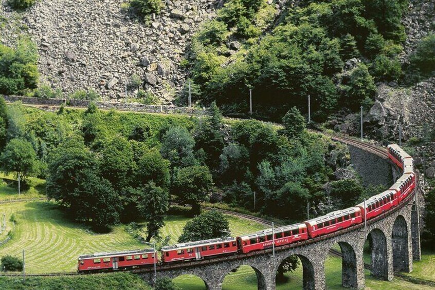 Tour Bernina Red Train And St Moritz