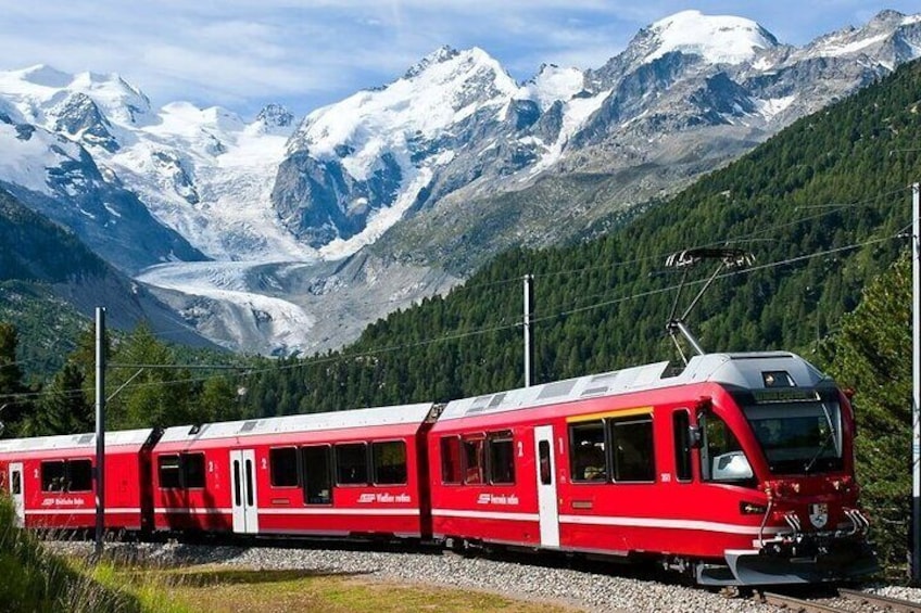 Tour Bernina Red Train And St Moritz