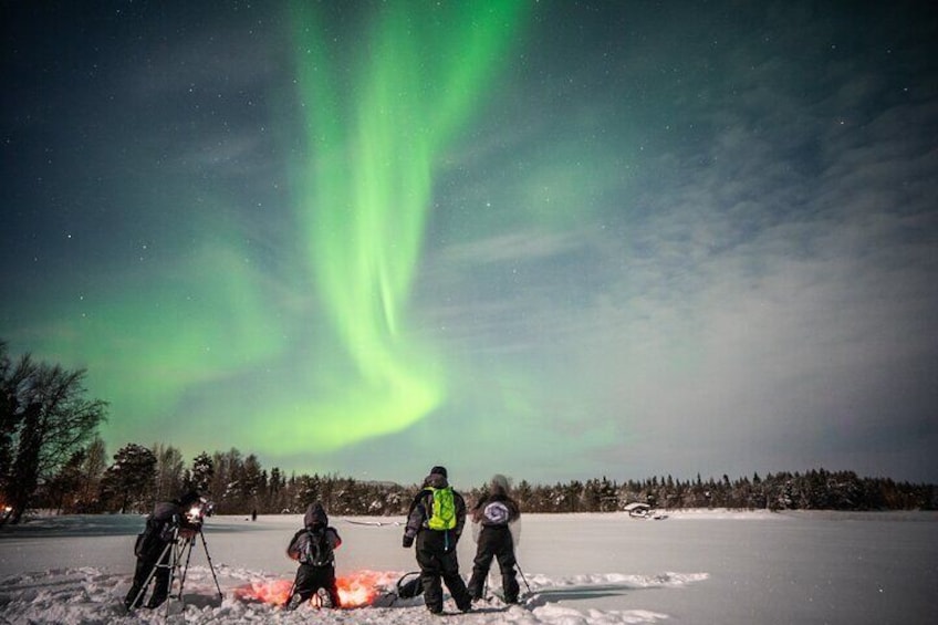 Photographing team on small-group adventure