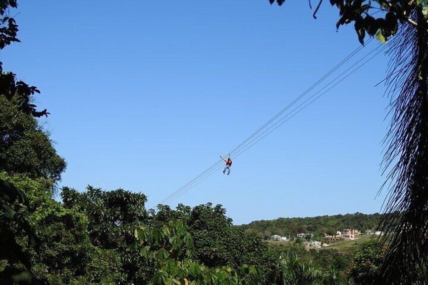 Rainforest Zipline in the El Yunque Foothills from San Juan