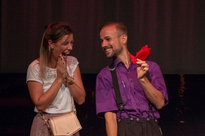 Fun on stage.