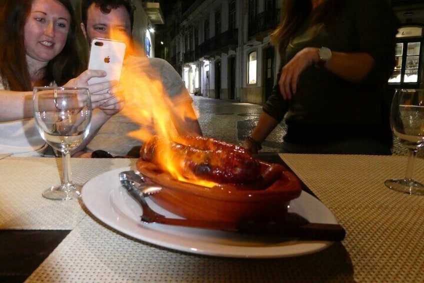 The infamous flaming Chorizo :)