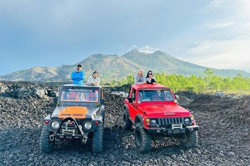 Mount Batur Jeep Sunrise, Hot Spring, Tukad Cepung Waterfall